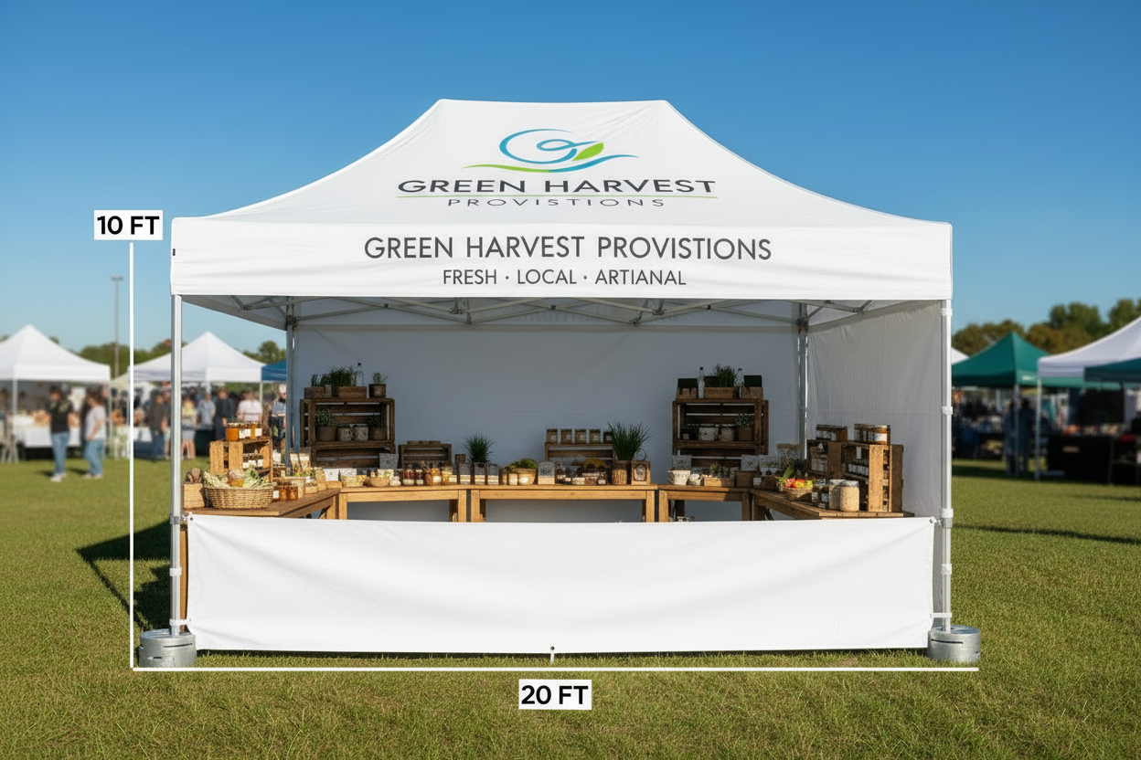 make the 20 feet go across in the front rather than the side.