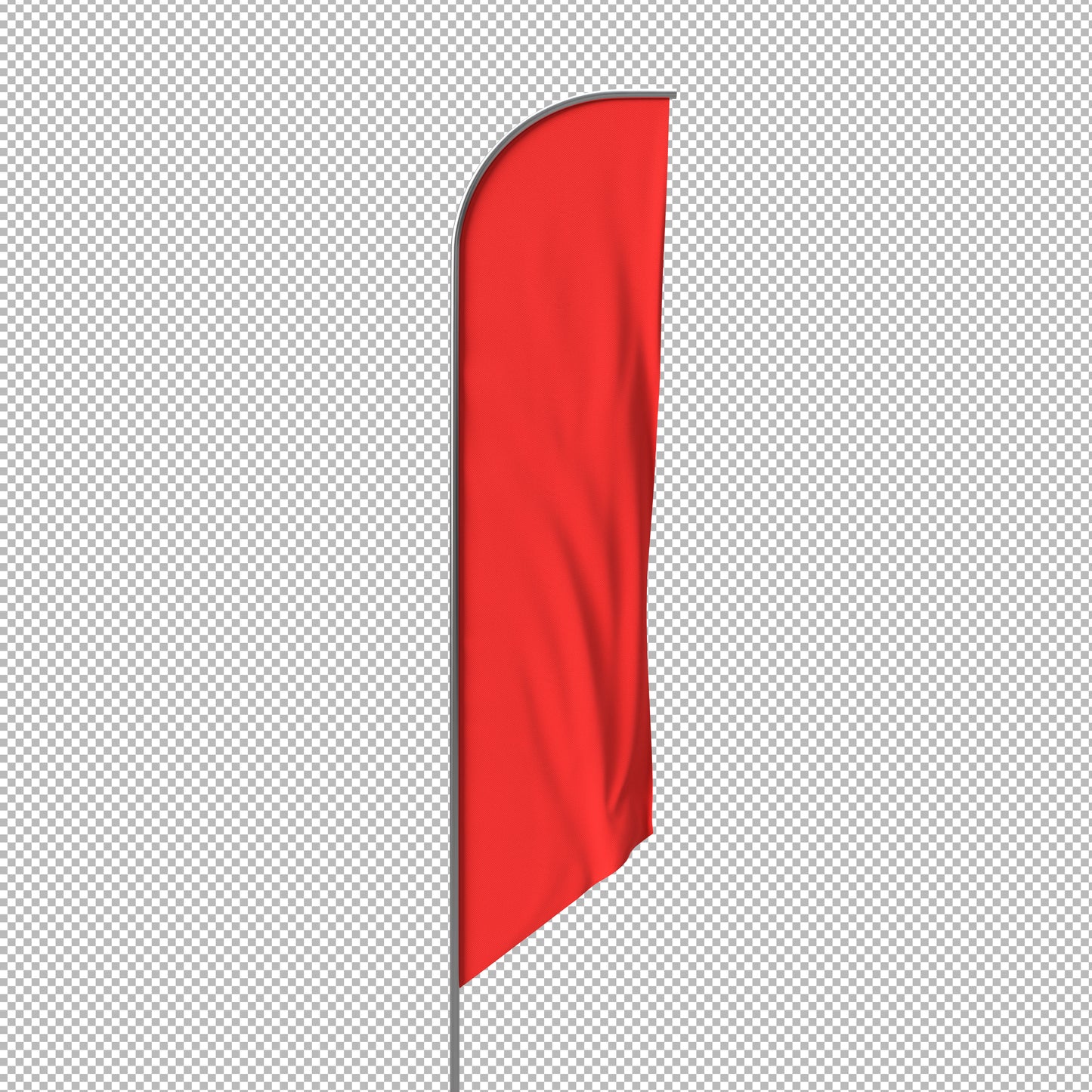 Red flag on a transparent background